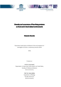 Diversity and Occurrence of Free-Living Protozoa on Food and in Food-Related Environments