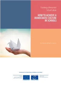 How to Achieve a Democratic Culture in Schools