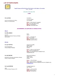 List of Participants