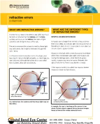 Refractive Errors a Closer Look