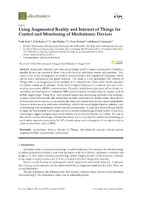 Using Augmented Reality and Internet of Things for Control and Monitoring of Mechatronic Devices
