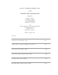 Virginia USGS River Input Monitoring QA Project Plan