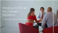 Windows 10 Security for Your Modern Workforce FSI Through Partner