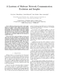 A Lustrum of Malware Network Communication: Evolution and Insights