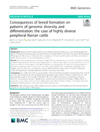 Consequences of Breed Formation on Patterns of Genomic Diversity and Differentiation: the Case of Highly Diverse Peripheral Iberian Cattle Rute R
