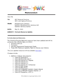 21-046 May 21 Formula Resource Update (PDF)