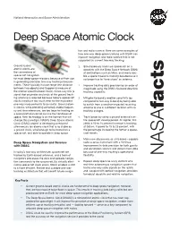 Deep Space Atomic Clock