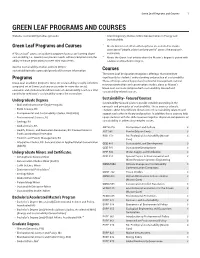 Green Leaf Programs and Courses 1