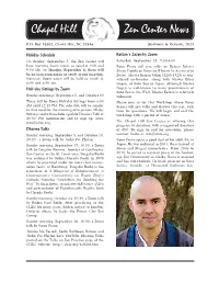 Newsletter Sept & October 2021