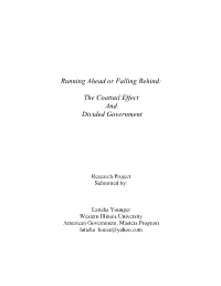 Running Ahead Or Falling Behind: the Coattail Effect and Divided Government