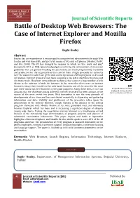 The Case of Internet Explorer and Mozilla Firefox