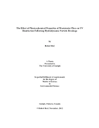 The Effect of Physicochemical Properties of Wastewater Flocs on UV Disinfection Following Hydrodynamic Particle Breakage