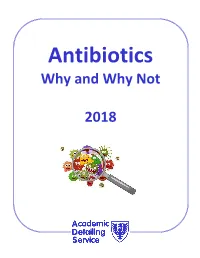 Update Antibiotics: Why and Why Not to 2018