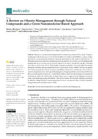 A Review on Obesity Management Through Natural Compounds and a Green Nanomedicine-Based Approach