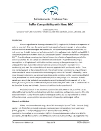 Buffer Compatibility with Nano DSC