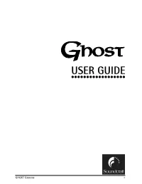 GHOST Contents 1 Manual Written by Dominick¨ J