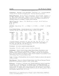 Ixiolite (Ta, Nb, Sn, Fe, Mn)O2 C 2001-2005 Mineral Data Publishing, Version 1