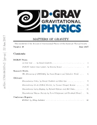 Matters of Gravity