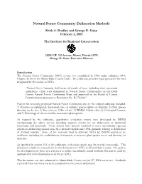 Natural Forest Community Delineation Methods