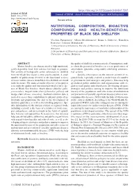 Nutritional Composition, Bioactive Compounds and Health-Beneficial Properties of Black Sea Shellfish