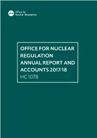 Onr Annual Report and Accounts 2017/18 3