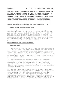 SECRET A. D. I. (K) Report No. 390/1945 the FOLLOWING