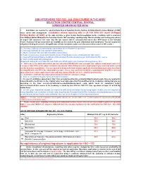 Ssb Interviews Tgc-123 : Jul 2016 Course in the Army Selection Centre Central, Bhopal (Updated As on 02 Feb 2016)