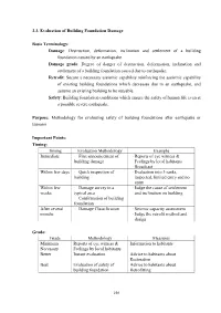 3.3. Evaluation of Building Foundation Damage Basic Terminology