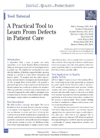 A Practical Tool to Learn from Defects in Patient Care