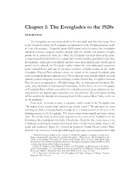 Chapter 1: the Everglades to the 1920S Introduction