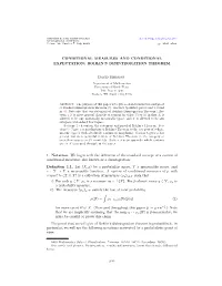 Conditional Measures and Conditional Expectation; Rohlin’S Disintegration Theorem