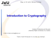 Introduction to Cryptography