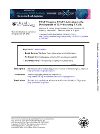 STAT3 Impairs STAT5 Activation in the Development of IL-9–Secreting T Cells