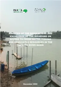 Analysis of the Regulations and Knowledge of the Riparians on Access to Fresh Water, Fishing and Associated Resources in the Tapajós River Basin