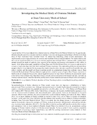 Investigating the Medical Study of Overseas Students at Jinan University Medical School