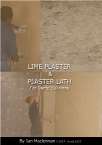 Lime Plaster & Plaster Lath for Damp Buildings