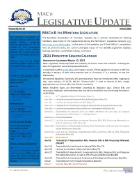 Maco LEGISLATIVE UPDATE VOLUME 26, NO