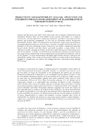 Productivity and Susceptibility Analysis: Application and Suitability for Data Poor Assessment of Elasmobranchs in Northern European Seas