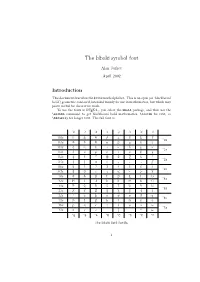 The Bbold Symbol Font