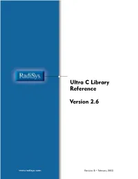Ultra C Library Reference
