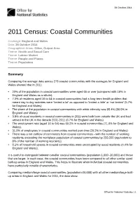 2011 Census: Coastal Communities