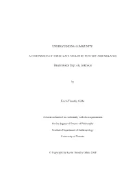 A Comparison of Three Late Neolithic Pottery Assemblages