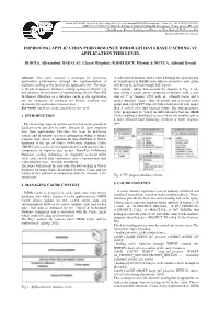 Improving Application Performance Through Database Caching at Application Tier Level
