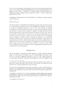 Note: This Is a Pre-Copyedited, Author-Produced Version of an Article Accepted for Publication in the Journal of Equity Following Double Blind Peer Review