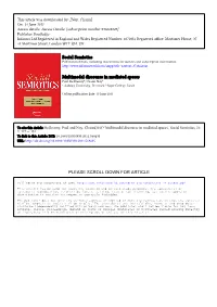 Social Semiotics Multimodal Discourse in Mediated Spaces