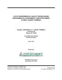 State Environmental Quality Review (Seqr) Environmental Assessment Form Supplement Global Albany Terminal
