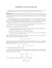 The Distance Between Two Skew Lines