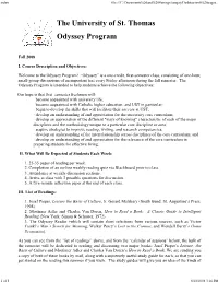 The University of St. Thomas Odyssey Program