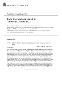 View Early Day Motions PDF File 0.12 MB