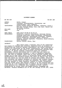 Violence: Interpersonal, Intergroup, and International. with Comments